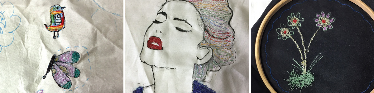Free hand machine embroidery 
